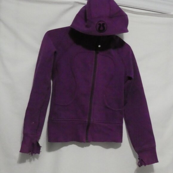 LULULEMON ATHETICA | size 2 | Classic Purple Scuba Heavyweight Zip-Up Hoodie - Picture 1 of 16